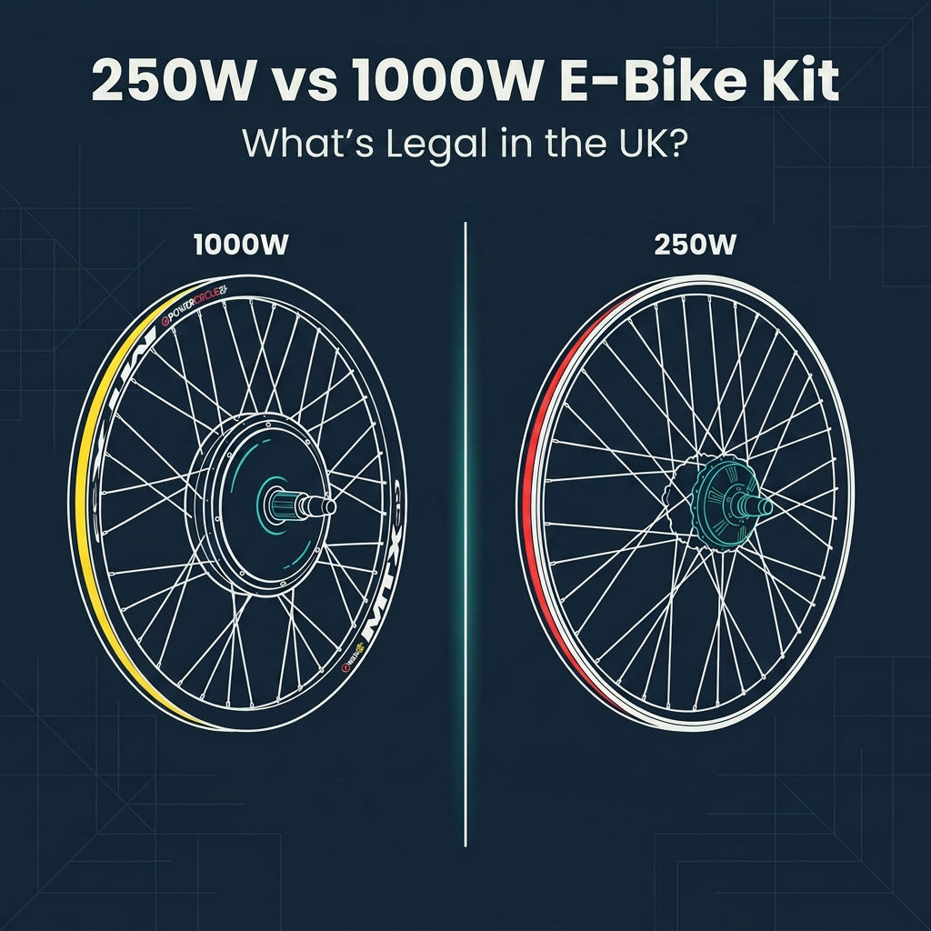 250W vs 1000W E-Bike Kit: What's Legal in the UK? (2026)