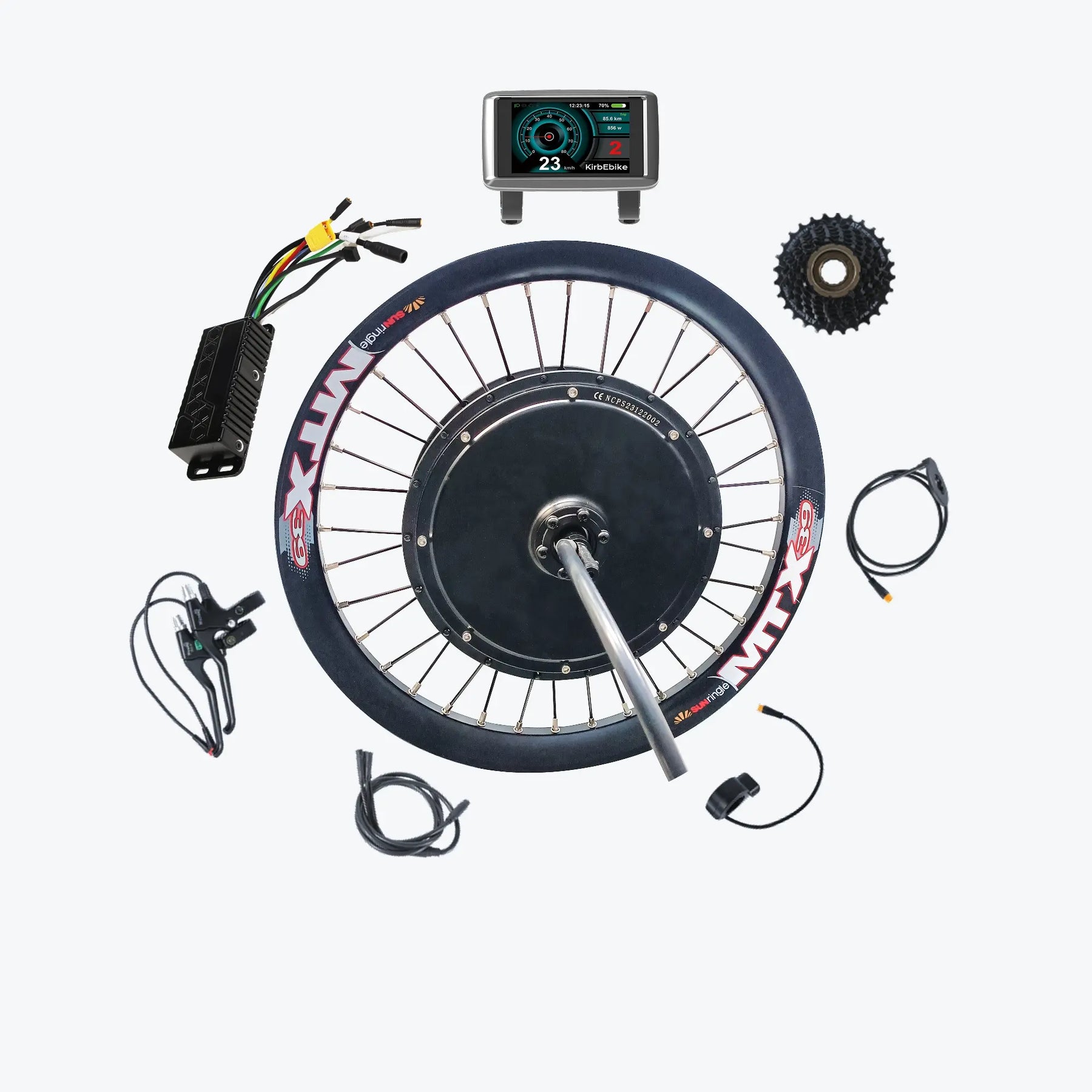 Kirbebike's 60V 2500W-3000W MTX Rim Ebike Conversion Kit 45MPH+