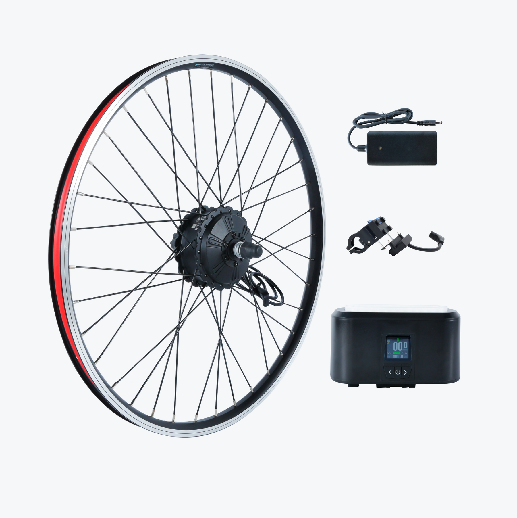Kirbebike EZ Rider Ebike Conversion Kit 36v 250w Front Wheel with 36v 7ah LG Battery