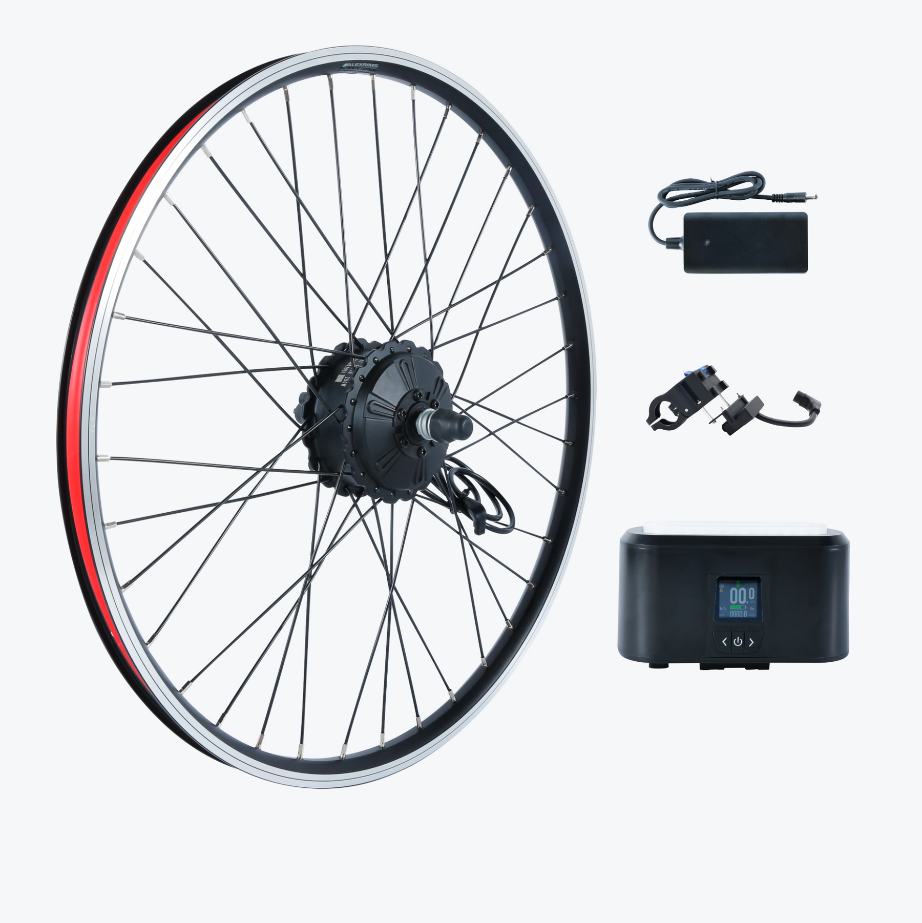 Kirbebike EZ Rider Ebike Conversion Kit 36v 250w Front Wheel with 36v 7ah LG Battery