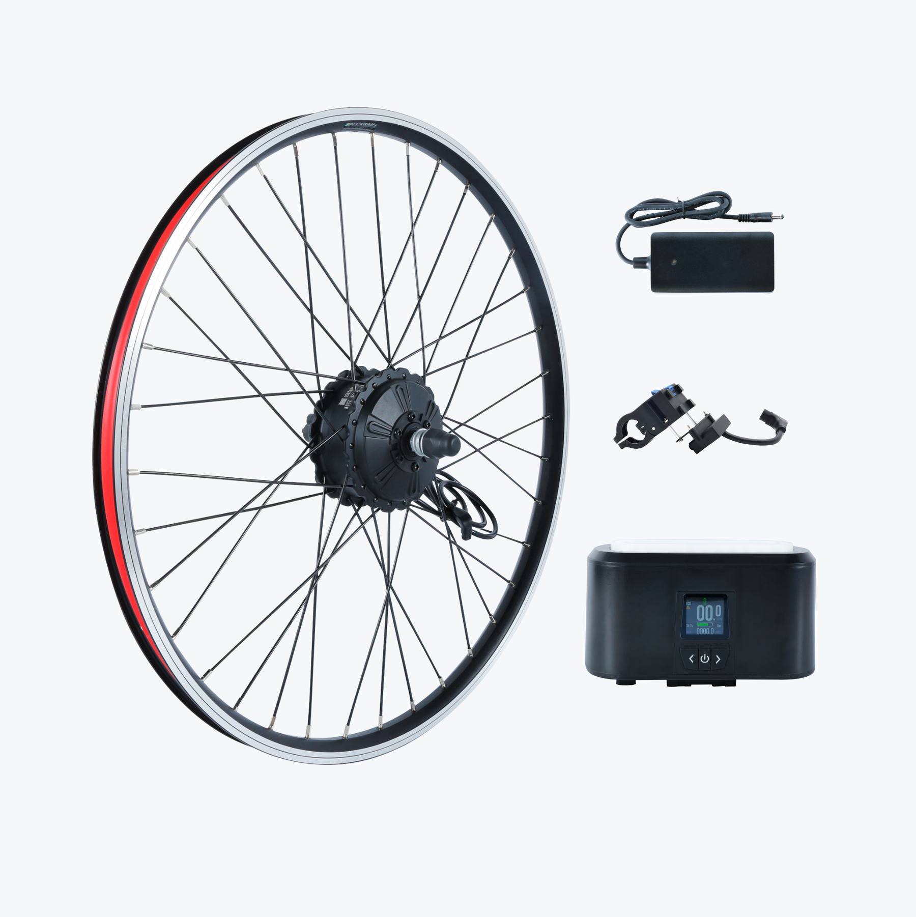 Kirbebike EZ Rider Ebike Conversion Kit 36v 250w Front Wheel with 36v 7ah LG Battery