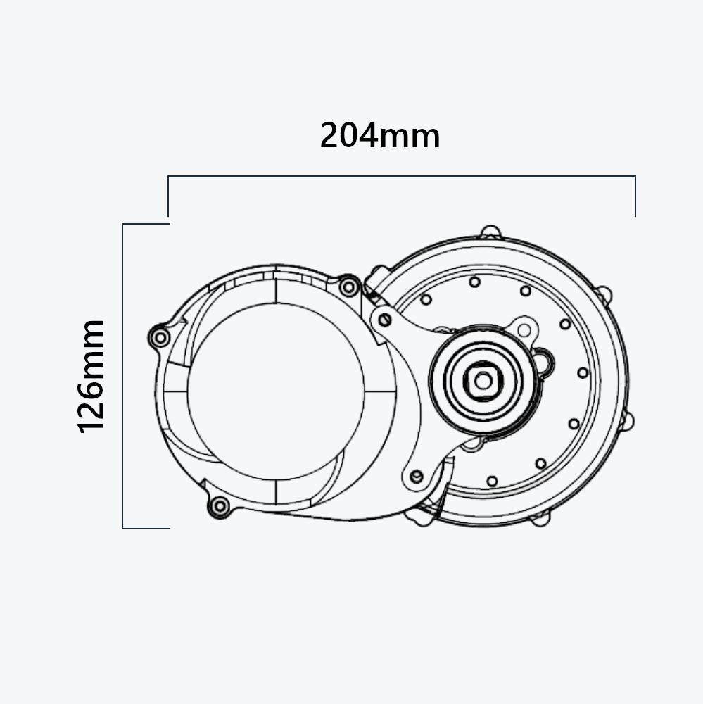 36V 48V 500W 750W Mid Motor Kit met Torquesensor en Lithiumaccu
