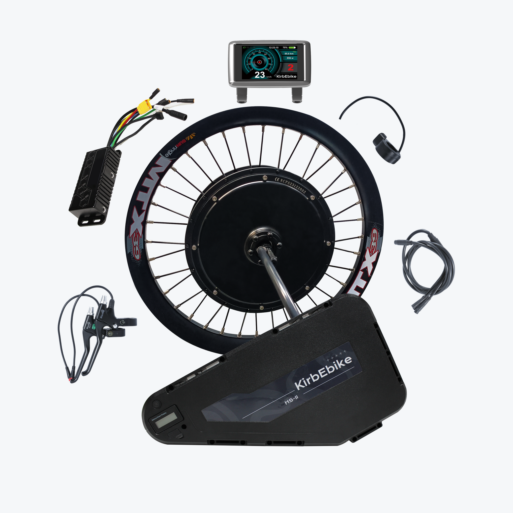 Kirbebike's 60V 2500W-3000W MTX Rim Ebike Conversion Kit 45MPH+