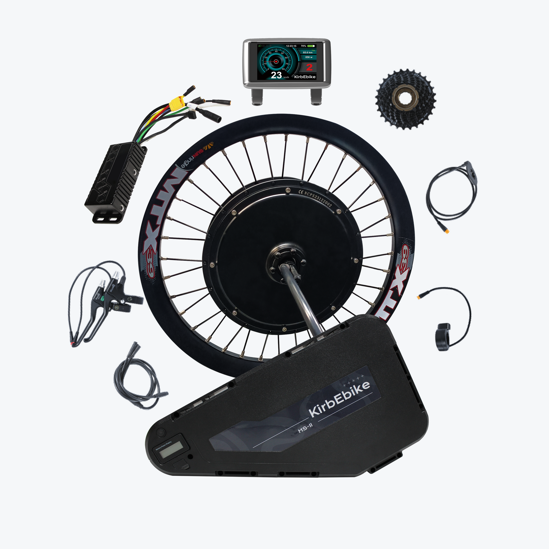 Kirbebike's 60V 2500W-3000W MTX Rim Ebike Conversion Kit 45MPH+