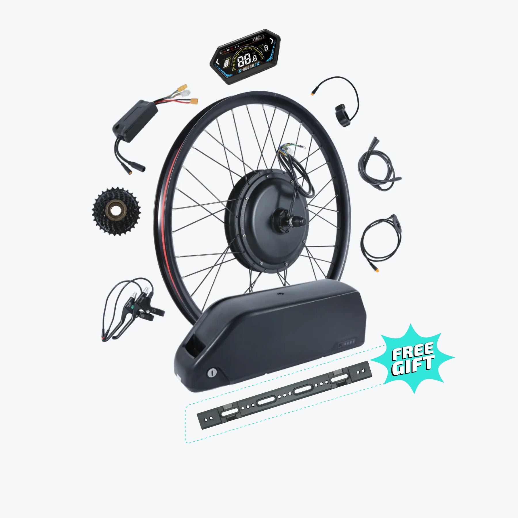 52V 2000W MTX Rim Ebike Kit