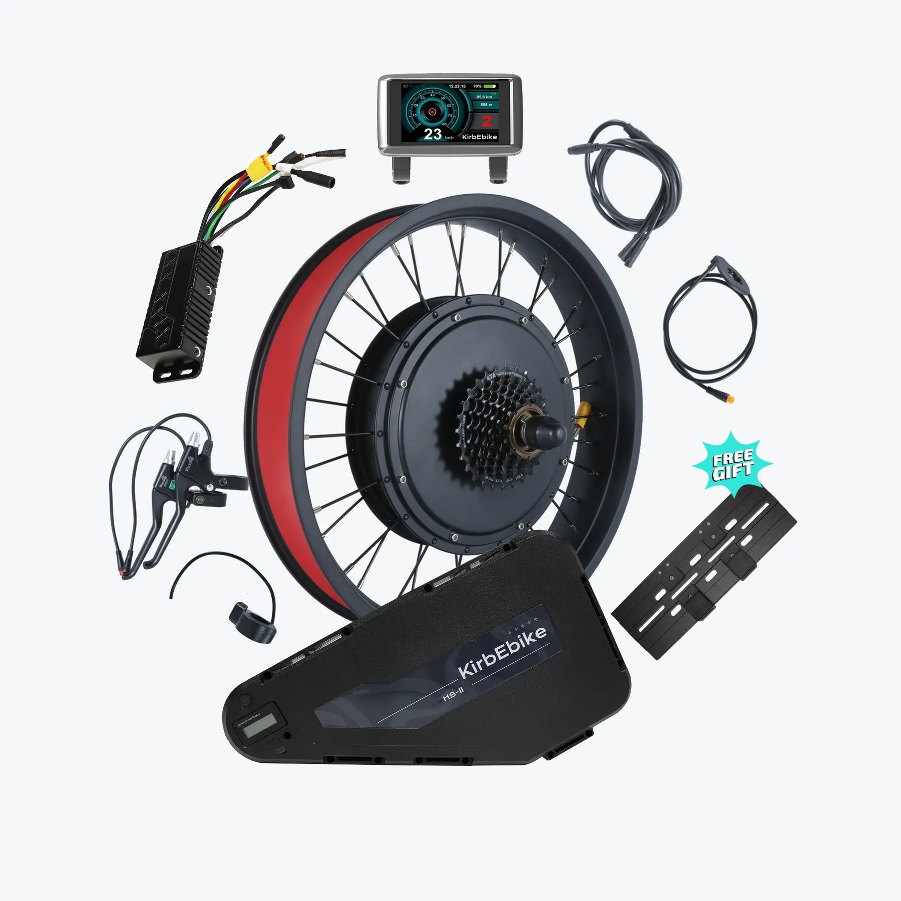 Kirbebike's 60V 2500W-3000W MTX Rim Ebike Conversion Kit 45MPH+