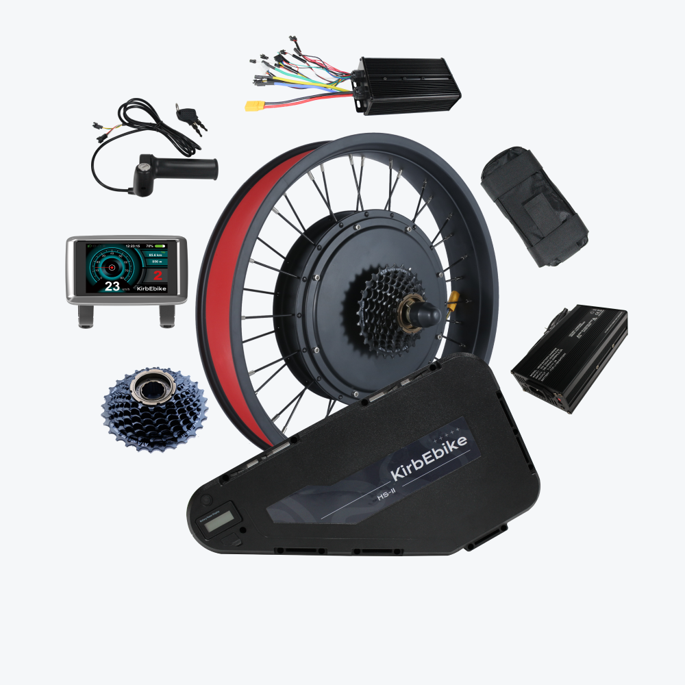Kirbebike 72V 4000W High-Power E-bike Kit voor MTB & Fat Tire Bikes