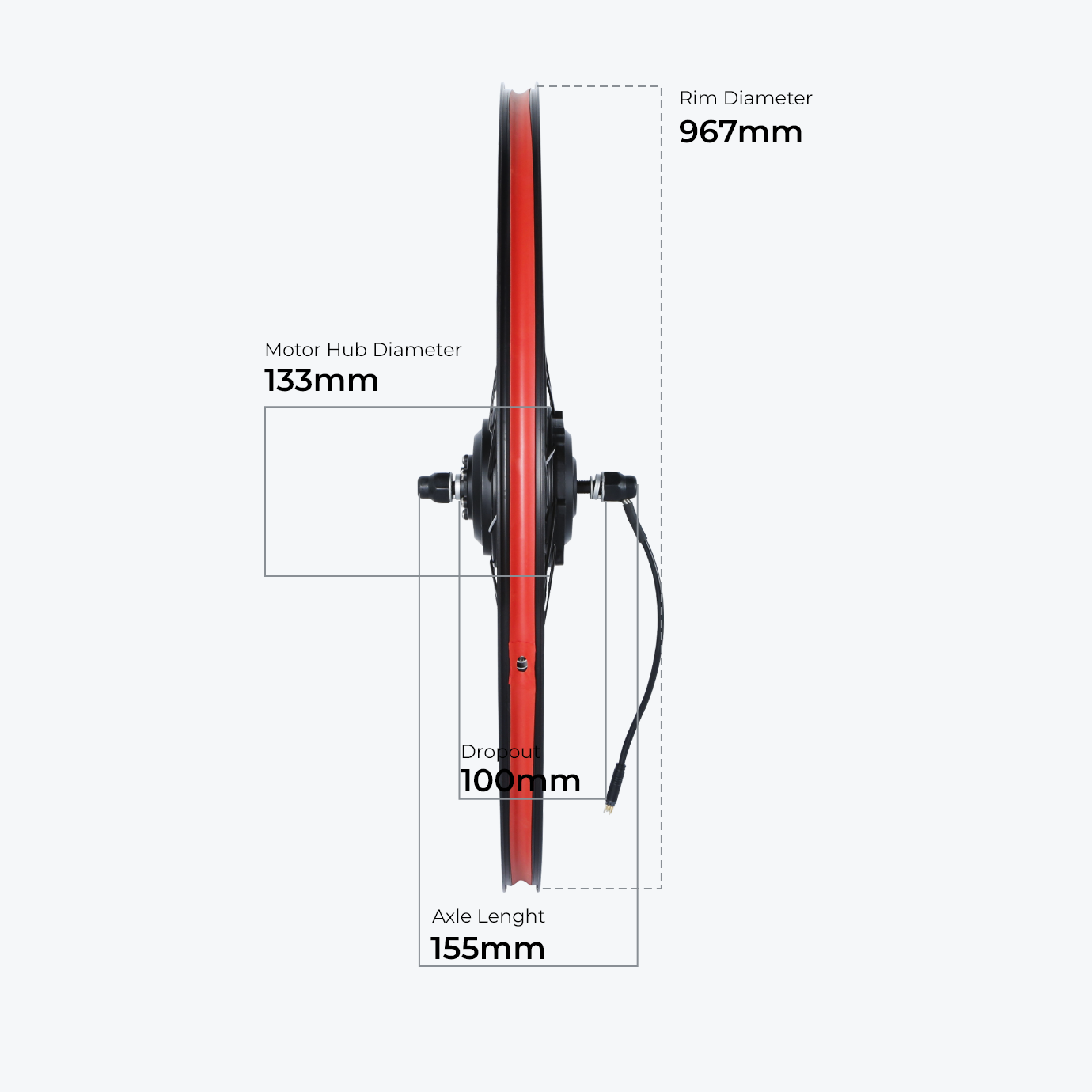 Kirbebike's 250W Ebike Conversion Kit Front Wheel