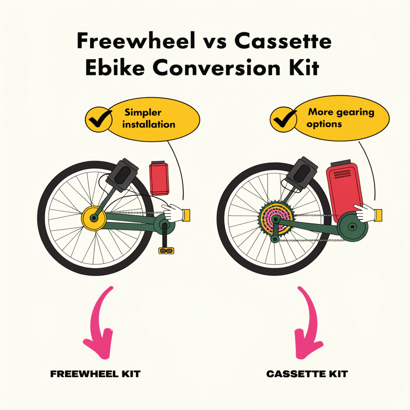 Vrijloop versus Cassette Ebike Ombouwkit Gids