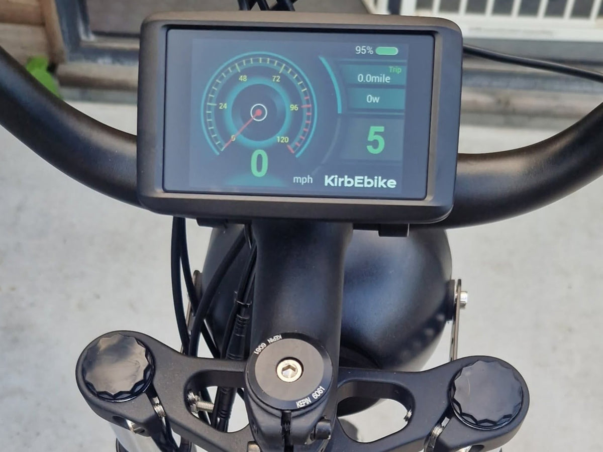 KirbEbike colour display fitted to a customer's converted bike