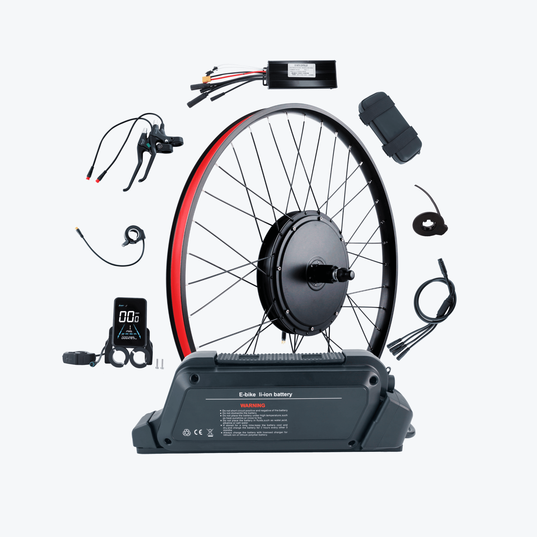 Kirbebike s 48V 1000W Ebike Conversion Kit All Black Wheel