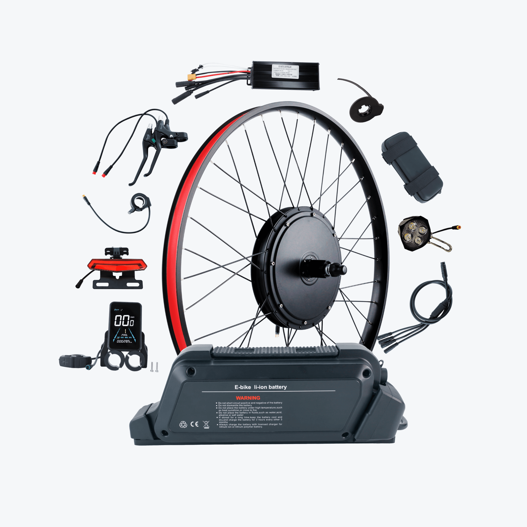 Kirbebike's 48V 1000W Ebike Conversion Kit All Black Wheel