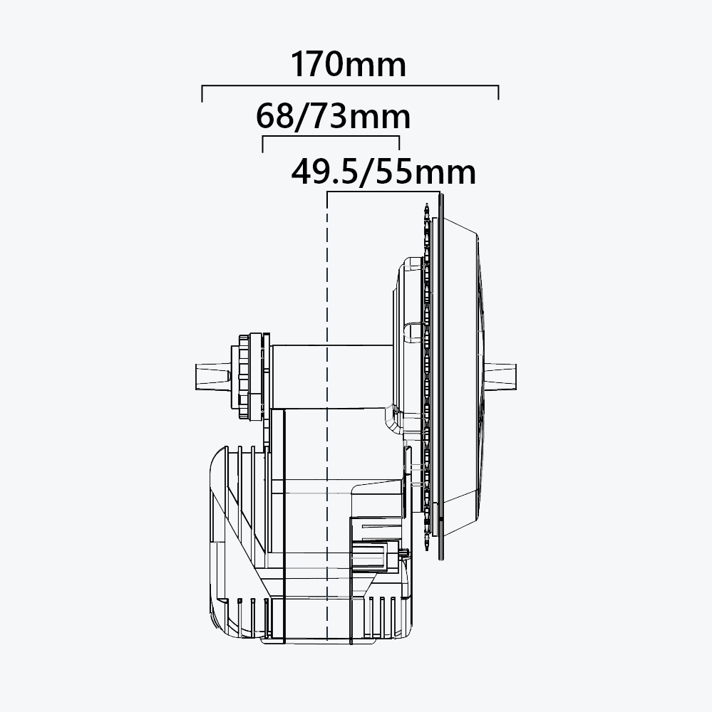 36V 48V 500W 750W Mid Motor Kit Torque Sensored With Lithium Battery Pack