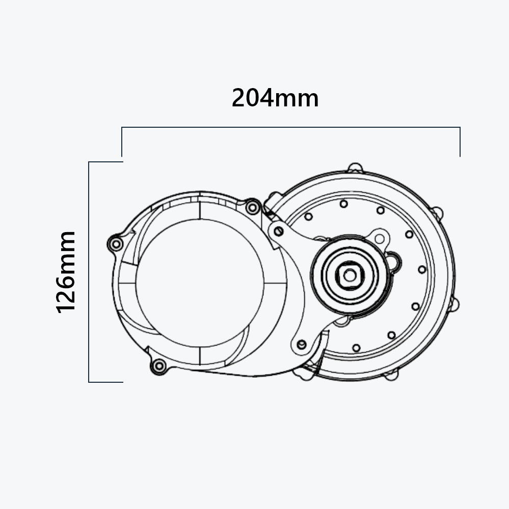 36V 48V 500W 750W Mid Motor Kit Torque Sensored With Lithium Battery Pack