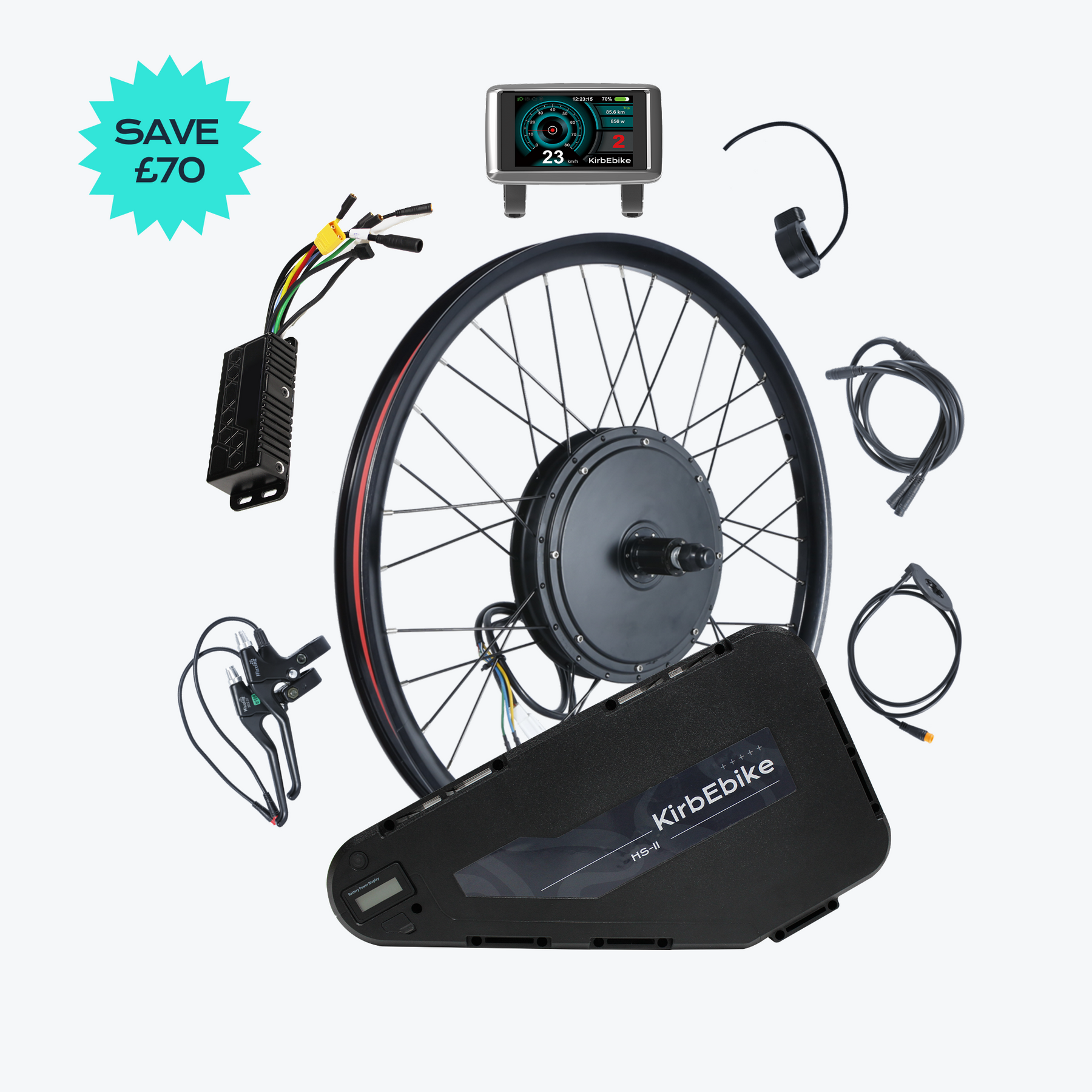 Kirbebike’s 60V 2500W-3000W MTX Rim E-bike Conversion Kit (45+ MPH)