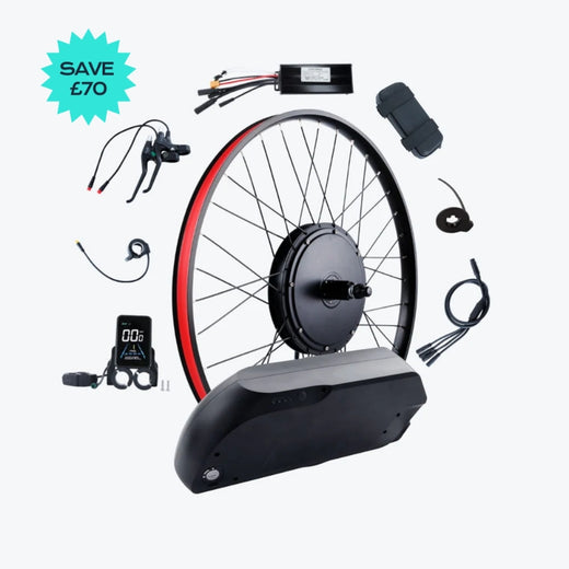 Kirbebike's 48V 1000W Ebike Conversion Kit All Black Wheel