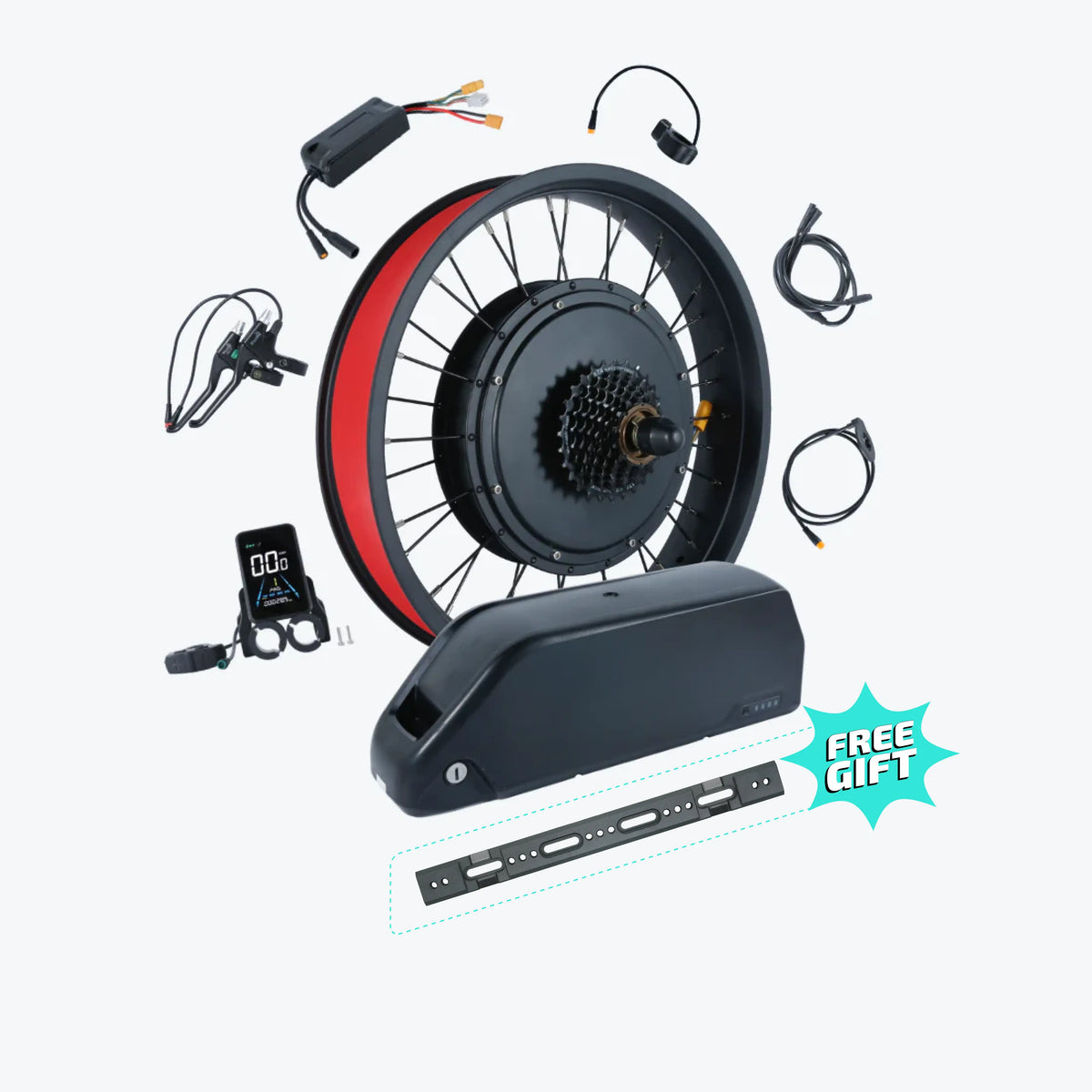 Kirbebike's 1500W-2000W Ebike Conversion Kit For Fat Wheel Electric Bike