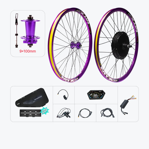 Kirbebike's 52V 2000W MTX Rim Ebike Kit with Front Wheel