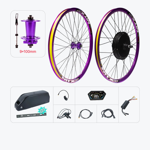 Kirbebike's 52V 2000W MTX Rim Ebike Kit with Front Wheel