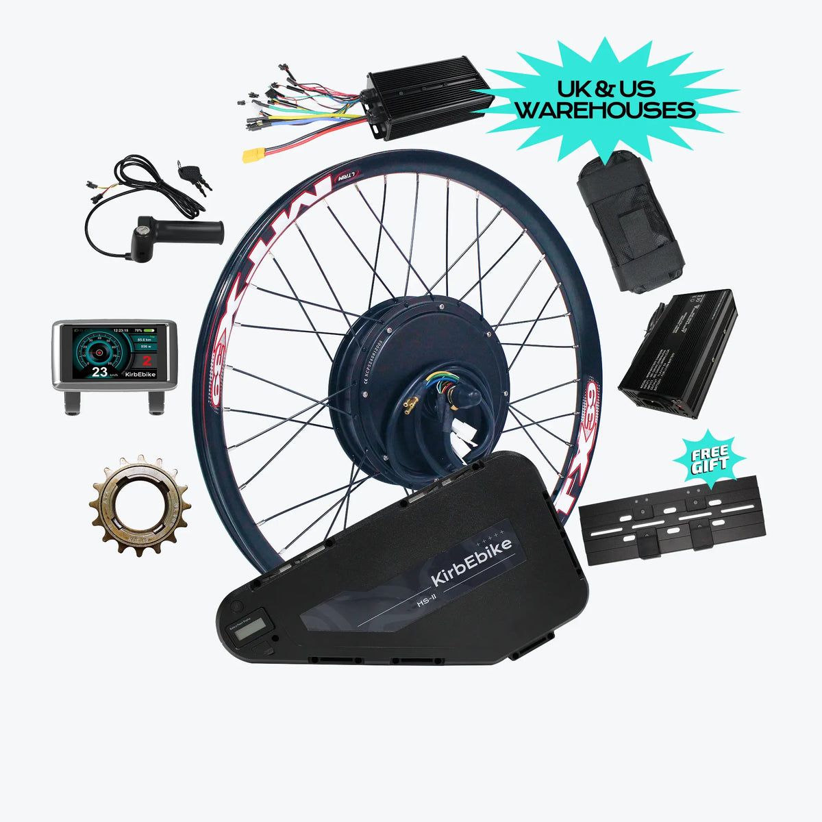Kirbebike's 72V 4000W Extreme Performance Ebike Motor Kit for MTB and Fat Tire Bike 55MPH+