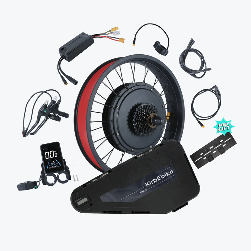 KirbEbike 1500W to 2000W fat tyre electric bike conversion kit and rear motor wheel