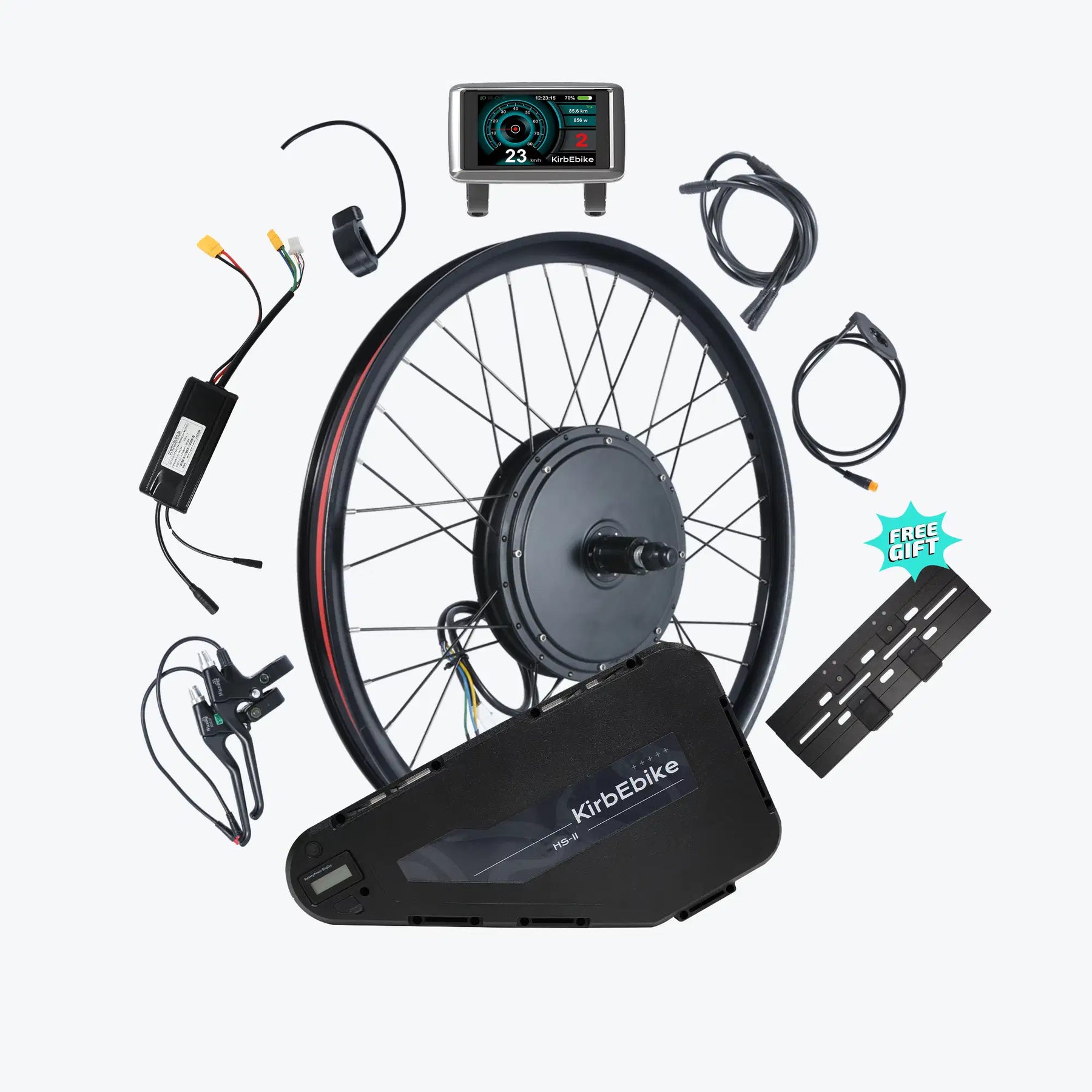 Kirbebike's 60V 2500W-3000W MTX Rim Ebike Conversion Kit 45MPH+