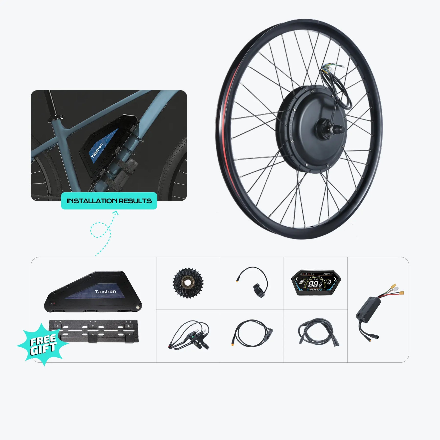 electric bicycle conversion kit 700c 52V 2000W Ebike Conversion Kit With Battery