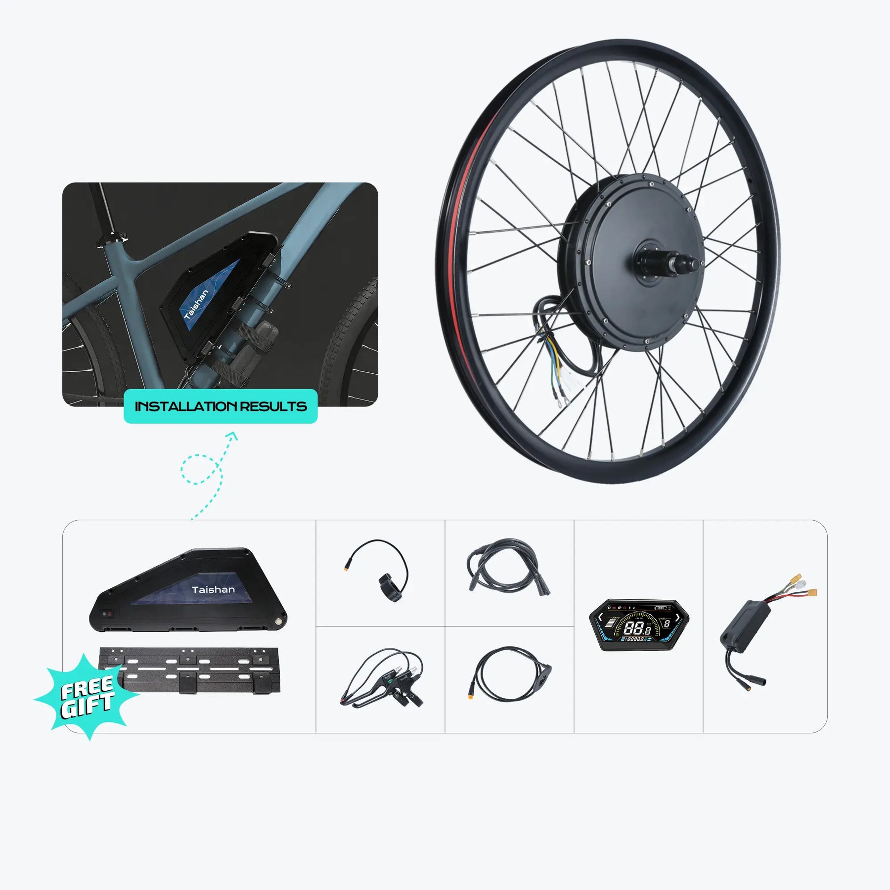 Kirbebike 52V 2000W MTX Rim Ebike Conversion Kit Waterproof Design