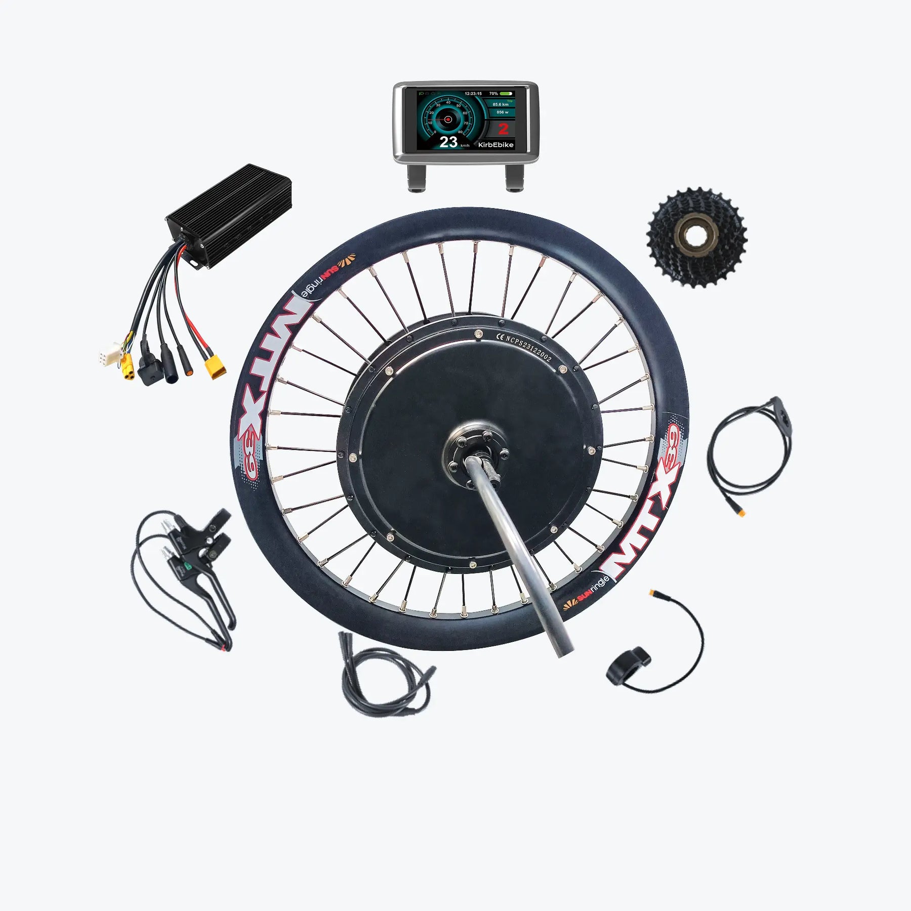 Kirbebike's 60V 2500W-3000W MTX Rim Ebike Conversion Kit 45MPH+