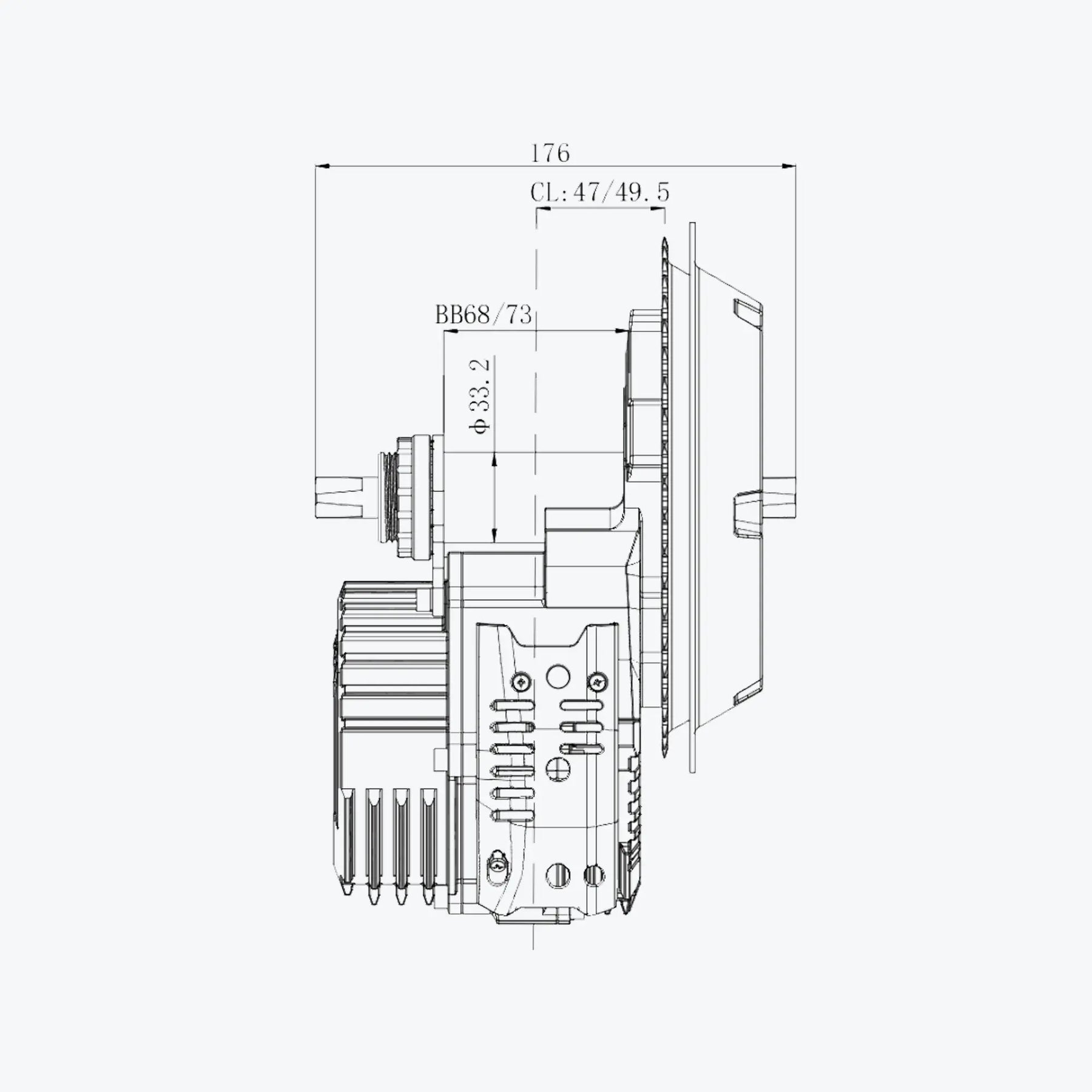 Z16 48V 1000W Mid Motor Kit with Torque Sensored