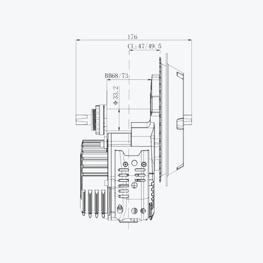 Z16 48V 1000W Mid Motor Kit with Torque Sensored