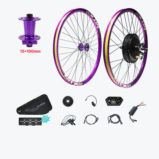 Kirbebike's 52V 2000W MTX Rim Ebike Kit with Front Wheel