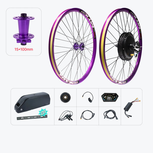 Kirbebike's 52V 2000W MTX Rim Ebike Kit with Front Wheel