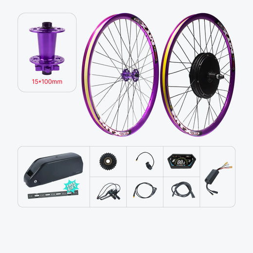 Kirbebike's 52V 2000W MTX Rim Ebike Kit with Front Wheel