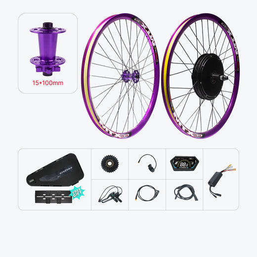 Kirbebike's 52V 2000W MTX Rim Ebike Kit with Front Wheel