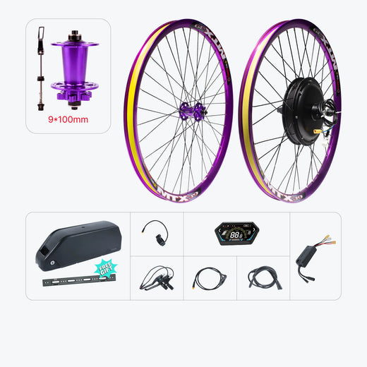 Kirbebike's 52V 2000W MTX Rim Ebike Kit with Front Wheel
