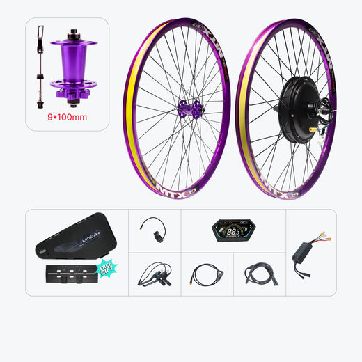 Kirbebike's 52V 2000W MTX Rim Ebike Kit with Front Wheel