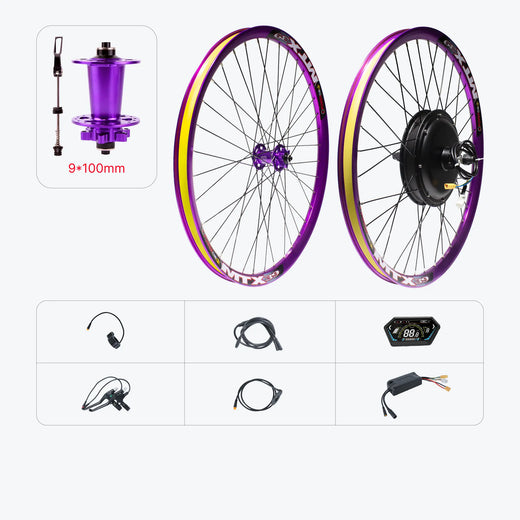 Kirbebike's 52V 2000W MTX Rim Ebike Kit with Front Wheel