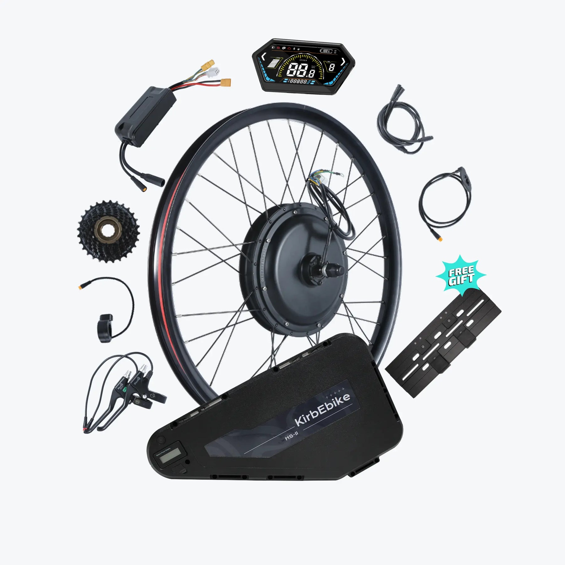 KirbEbike 52V 2000W Ebike Conversion Kit With Battery