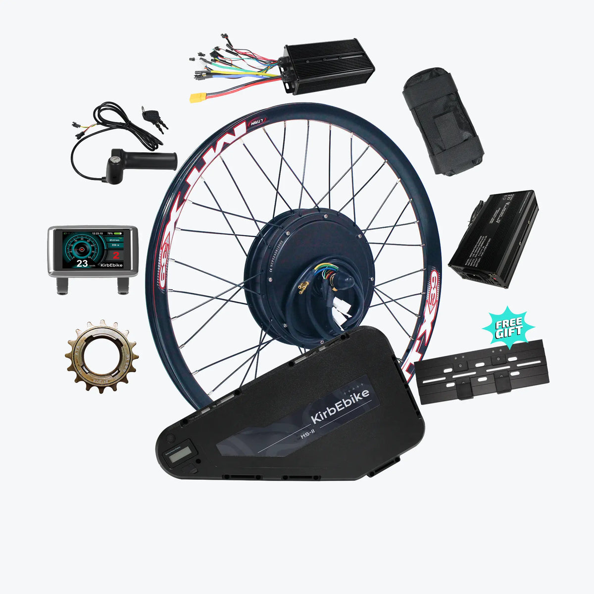 Kirbebike's 72V 4000W Extreme Performance Ebike Motor Kit for MTB and Fat Tire Bike 55MPH+