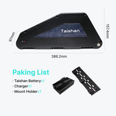 KirbEbike 36V 48V 52V 60V 15AH 20AH 25AH Down Tube Lithium Battery Pack