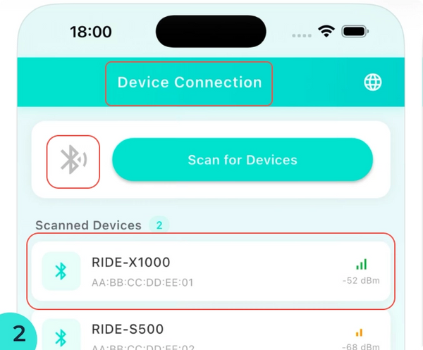 Grant Bluetooth permissions. 