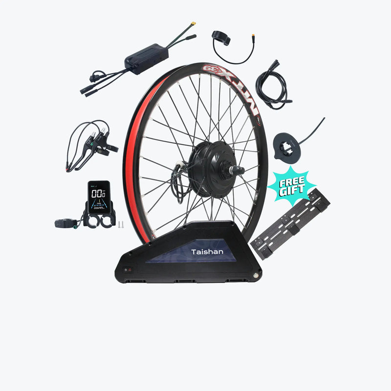 KirbEbike 500W and 750W rear hub ebike conversion kit with motor wheel, controller and battery option