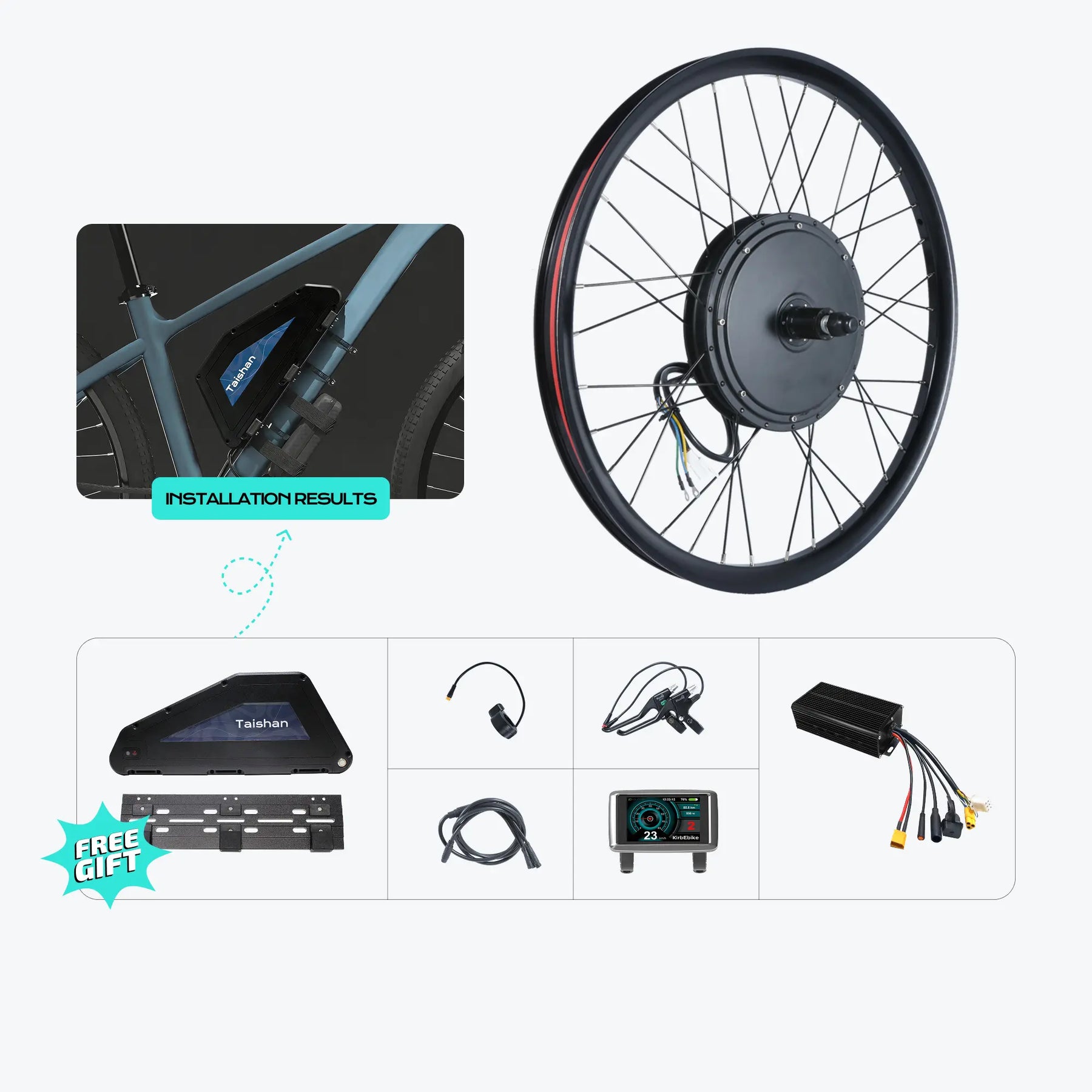 Kirbebike 52V 2600W MTX Rim Ebike Kit Waterproof Design.