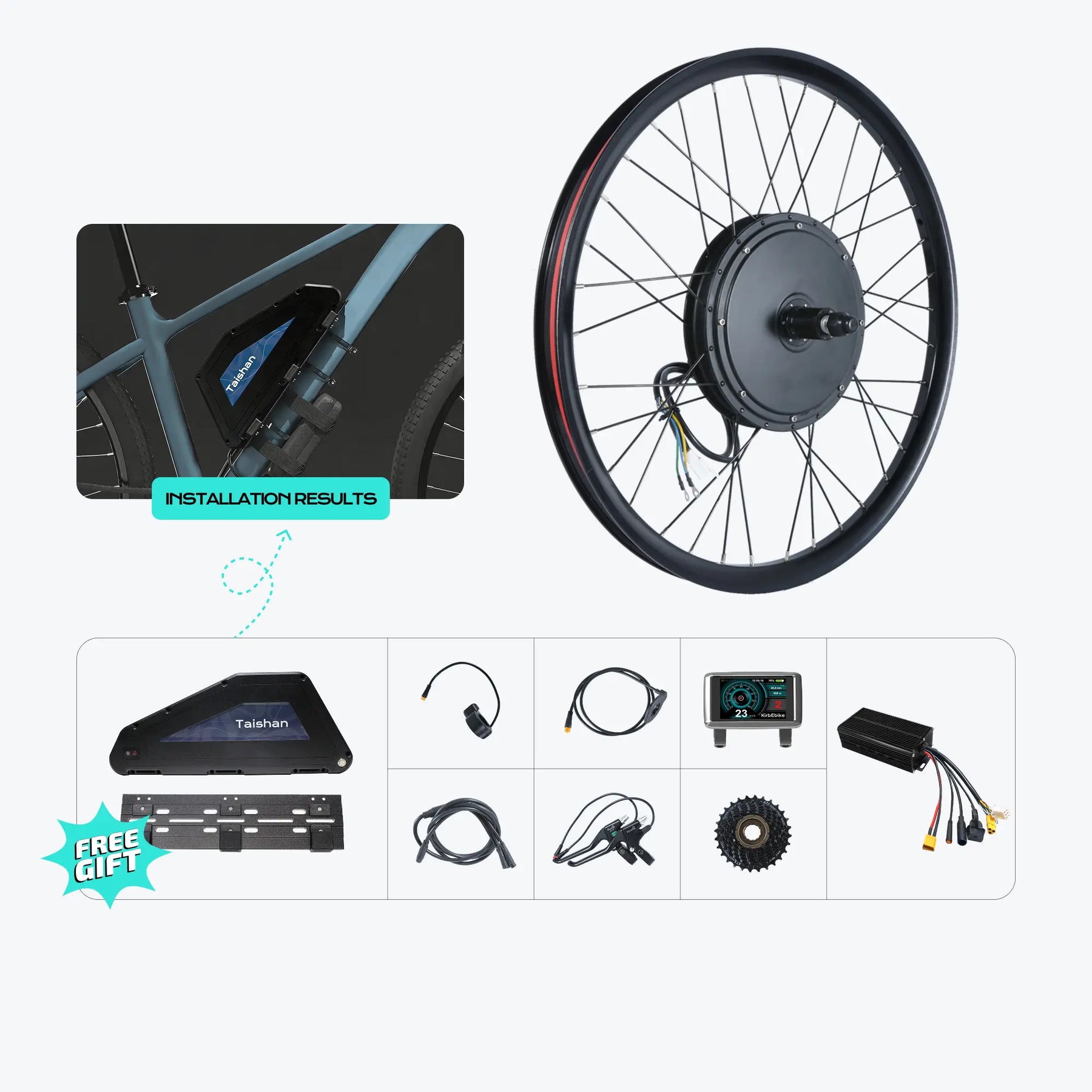 Kirbebike's 60V 2500W-3000W MTX Rim Ebike Conversion Kit 45MPH+