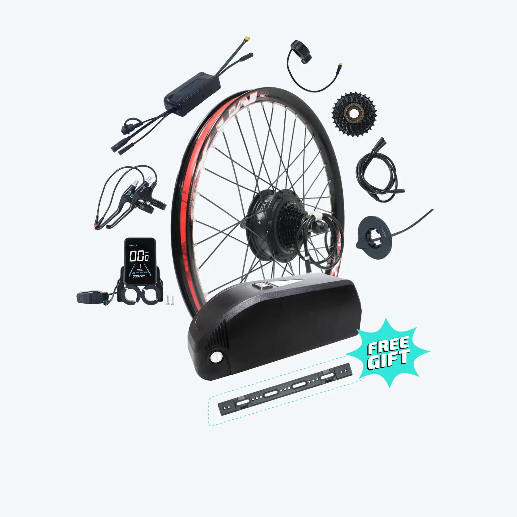 KirbEbike 500W and 750W Ebike Conversion Kit With Battery Best Sale