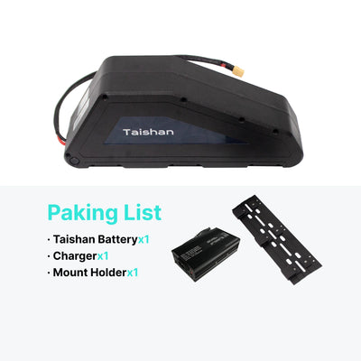 KirbEbike 36V 48V 52V 60V 15AH 20AH 25AH Down Tube Lithium Battery Pack