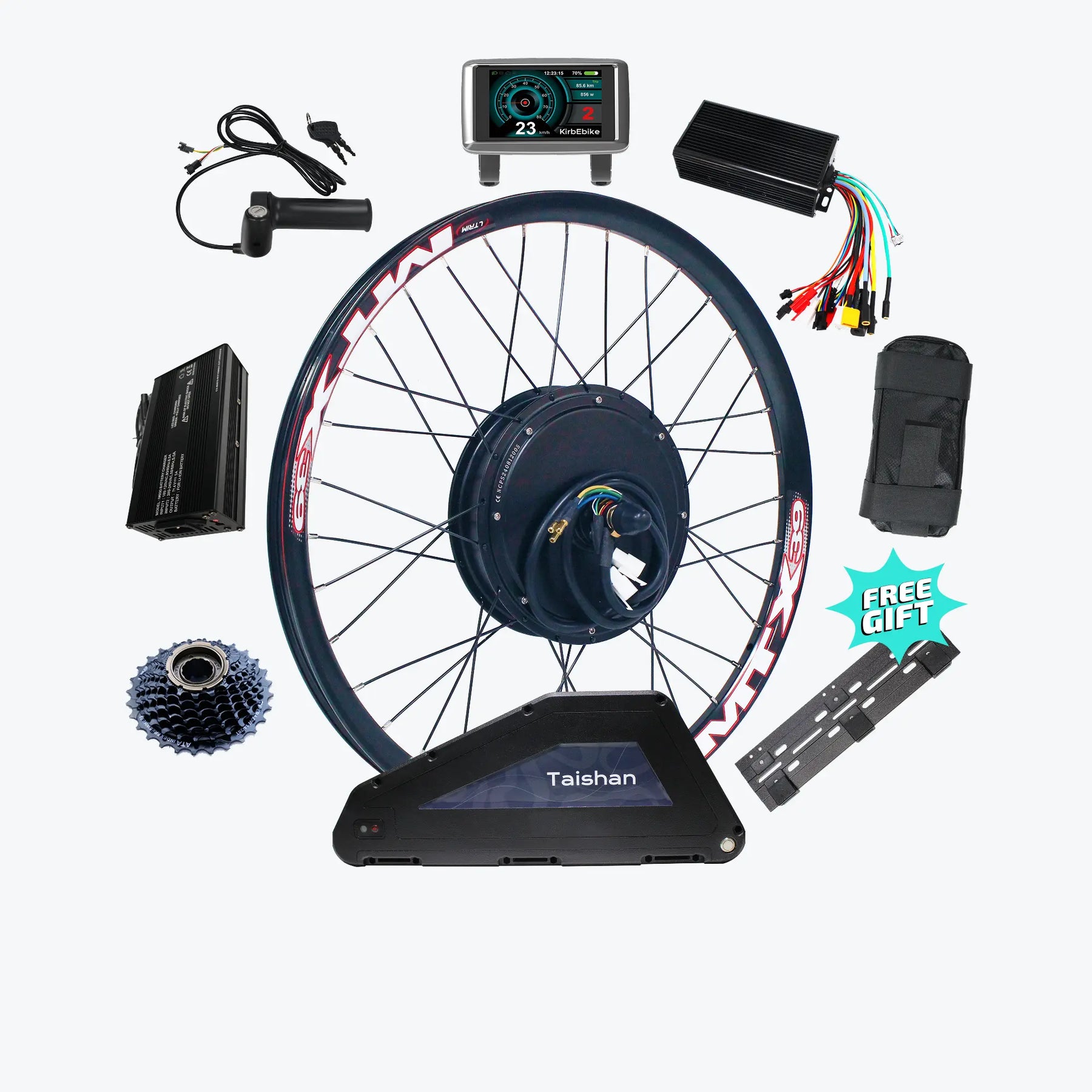 Kirbebike 72V 4000W High-Power E-bike Kit voor MTB & Fat Tire Bikes