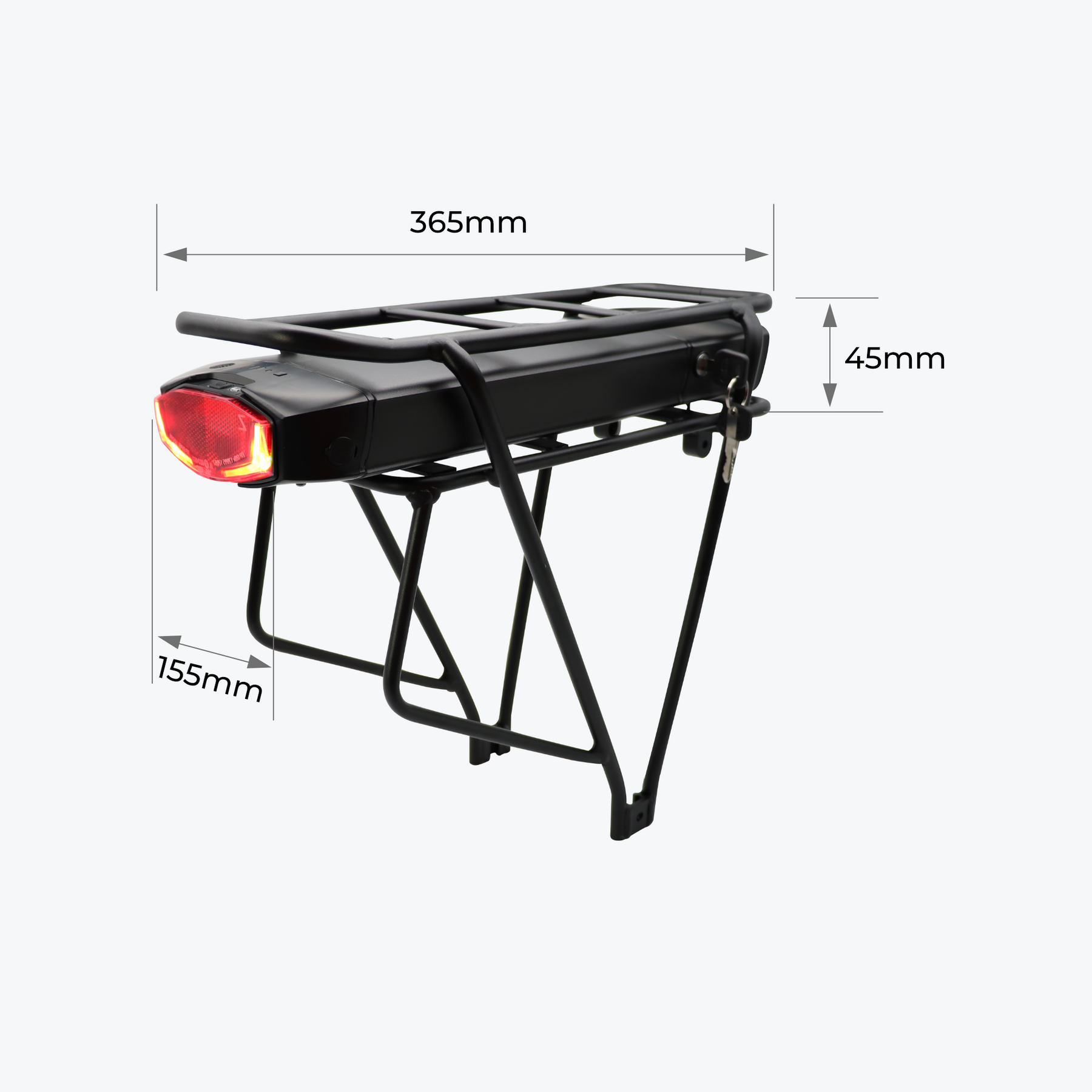 Ebike battery rear 2024 rack