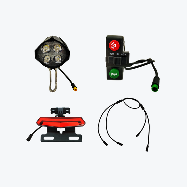 Ebike Lights Set: Front Light, Rear Light, Taillight Turning Light And Horn